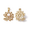 Brass Micro Pave Cubic Zirconia Pendants KK-B061-05G-1