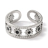 304 Stainless Steel Enamel Open Cuff Rings for Women RJEW-F166-17P-01-2