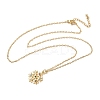 Brass Micro Pave Cubic Zirconia Pendant Necklaces NJEW-F271-11-1-3