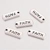 Tibetan Style Alloy Rectangle with Word Faith Pendants TIBEP-Q043-058-RS-1