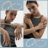 2Pcs 2 Colors 304 Stainless Steel Braided Cuff Bangles BJEW-UN0001-25-6