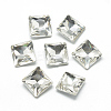 Pointed Back Glass Rhinestone Cabochons RGLA-T027-14x14mm-01-1
