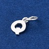 925 Sterling Silver Letter Charms STER-C012-01S-Q-2