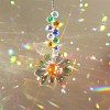Glass Flower Hanging Ornaments PW-WG84321-03-1