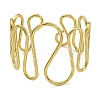 PVD Vacuum Plating 202 Stainless Steel Wiggle Ring Open Cuff Bangles for Women BJEW-M317-01C-G-2