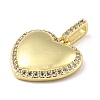 Rack Plating Brass Micro Pave Cubic Zirconia Pendant KK-H456-03G-2