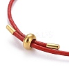 Adjustable PU Leather Cord Slider Bracelets BJEW-F412-05G-A-2
