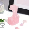 Natural Rose Quartz Carved Dolphin Figurines Statues for Home Office Desktop Decoration PW-WG69757-03-1