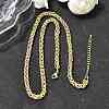 Brass Wheat Chains Necklaces for Women NJEW-B157-21G-1