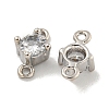 Rack Plating Brass Pave Clear Cubic Zirconia Links KKB-L215-047A-P-2