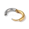Two Tone 304 Stainless Steel Huggie Hoop Earrings LS-EJEW-P250-01A-2