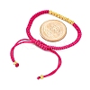 Polyester Cord Braided Bead Bracelets for Women BJEW-L698-01G-07-5