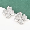 304 Stainless Steel Flower Stud Earrings EJEW-K268-76P-1