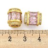 Rack Plating Brass Micro Pave Cubic Zirconia European Beads KK-F089-31G-02-3