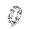 Non-Tarnish Hollow Word Stainless Steel Finger Rings FIND-PW0020-13F-P-1