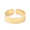 Ion Plating(IP) 304 Stainless Steel Rhombus Pattern Open Cuff Ring for Women LS-RJEW-I096-07G-2