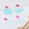 2 Pairs Disco Ball Acrylic Dangle Stud Earrings for Women EJEW-LP0001-53-3