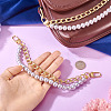 ABS Plastic Imitation Pearl and Aluminium Curb Chains Bag Extender Chains HJEW-TAC0074-6
