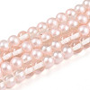 Baking Paint Transparent Glass Beads Strands DGLA-N011-6mm-03-1