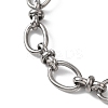 304 Stainless Steel Oval Link Chain Bracelets for Women BJEW-JB12855-02-3
