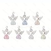 60Pcs Heart Angel Acrylic Pendant Decorations HJEW-JM02538-01-S-1