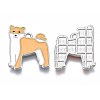 Rack Plating Alloy Enamel Dog Pendants X-PALLOY-T075-163-2