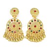 Bohemia Zinc Alloy Rhinestone Clip-on Earrings LS-EJEW-C089-02A-G-1