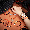 30Pcs 5 Style Synthetic Turquoise Skull & Acrylic Beaded Stretch Bracelets Set BJEW-BC0001-06-3