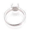 Rhodium Plated 925 Sterling Silver Micro Pave Cubic Zirconia Engagement Solitaire Ring Settings STER-N016-74P-3