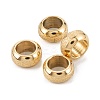 Ion Plating(IP) Frosted 201 Stainless Steel European Beads STAS-B020-13G-1