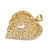 Brass Micro Pave Cubic Zirconia Pendants KK-S526-18G-3
