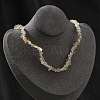 Natural Supper 7 Rutilated Quartz Chip Beaded Necklaces for Men Women NJEW-G159-01H-1