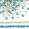 4 strands 2 colors Synthetic Turquoise Beads Strands TURQ-AR0001-44-1