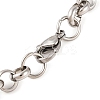 304 Stainless Steel Rolo Chain Bracelets for Women BJEW-G711-04GP-2