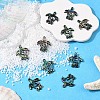 10Pcs Natural Paua Shell Connector Charms SHEL-YW0001-16-5
