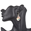 Palette & Brush Alloy Enamel Dangle Earrings EJEW-JE06482-2
