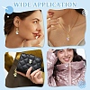 40Pcs 8 Styles Natural Yellow Jade & Natural White Jade & Malaysia Jade & Glass & Acrylic Pearl Flower Pendant Decorations HJEW-YW00156-6