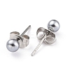 Acrylic Imitation Pearl Ball Stud Earrings STAS-Z035-05B-03-2