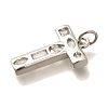 Brass Micro Pave Clear Cubic Zirconia Pendants KK-G521-01P-T-2