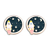 Rocket with Planet Enamel Pin JEWB-N007-225-2