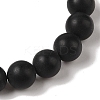 10mm Round Natural Black Onyx(Dyed & Heated) Braided Bead Bracelets BJEW-C067-01C-29-3