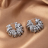 Multilayer Ring Brass Micro Pave Clear Cubic Zirconia Hoop Earrings FS-WGB46CF-04-1