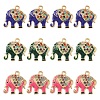 10Pcs Alloy Colorful Rhinestone and Enamel Pendants ENAM-YW0006-14A-2