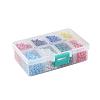 1 Box 6/0 Glass Seed Beads Opaque Colours Lustered Loose Spacer Beads SEED-X0050-4mm-06-2