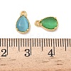 Brass Crushed Ice Cut Cubic Zirconia Pendants LS-KK-D024-26G-3