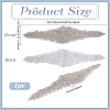 Flower Polyester Computerized Embroidery Cloth Hotfix Rhinestone Iron on/Sew on Patches PATC-WH0002-107B-2