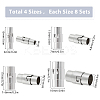 32Sets 4 Style Brass Locking Tube Magnetic Clasps KK-SC0002-88P-2