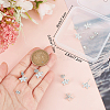 10Pcs Brass Cubic Zirconia Ear Stud Findings KK-BBC0027-62S-3