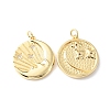 Rack Plating Brass Micro Pave Cubic Zirconia Pendants KK-F852-04G-1