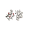304 Stainless Steel Rhinestone Charms STAS-L308-05P-2